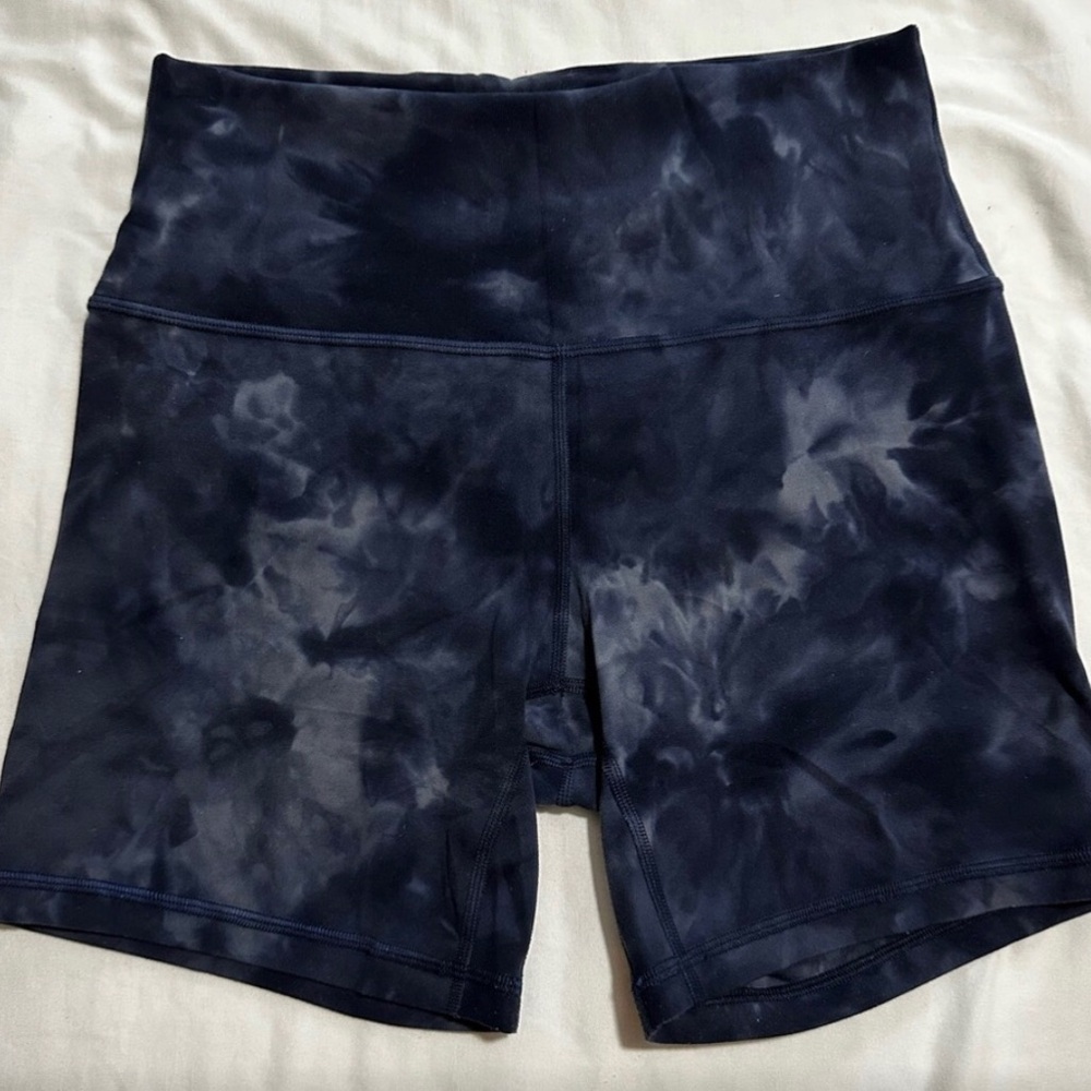 lululemon athletica Navy Tie-Dye Athletic Shorts